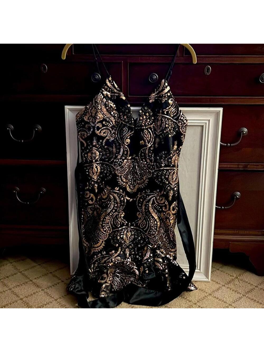 Angel Biba Romantics Sparkly Mini Dress size 8